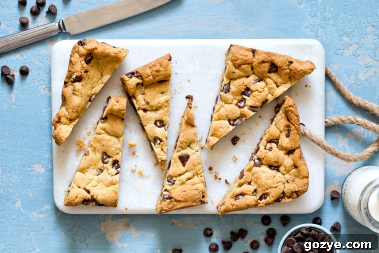 Simple Small Batch Chocolate Chip Cookie Bars 5 Small Batch Chocolate Chip Cookies freshly cut into bars on a wooden board