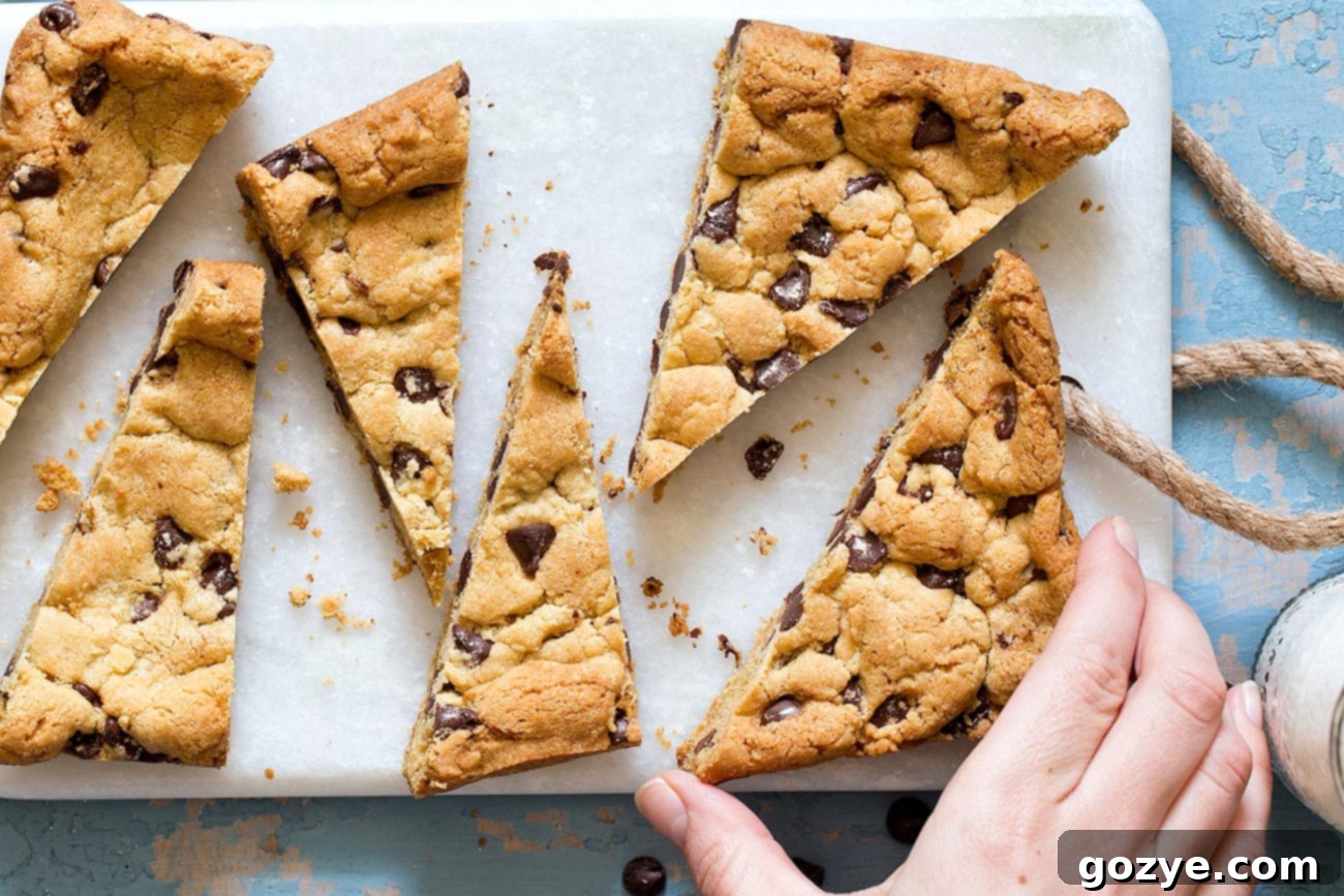 Effortless Small Batch Chocolate Chip Cookie Bars 7 Small Batch Chocolate Chip Cookie Bars sliced and ready to eat