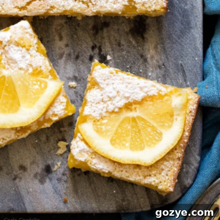 Zesty Small Batch Lemon Bars 9 Close up of lemon bar