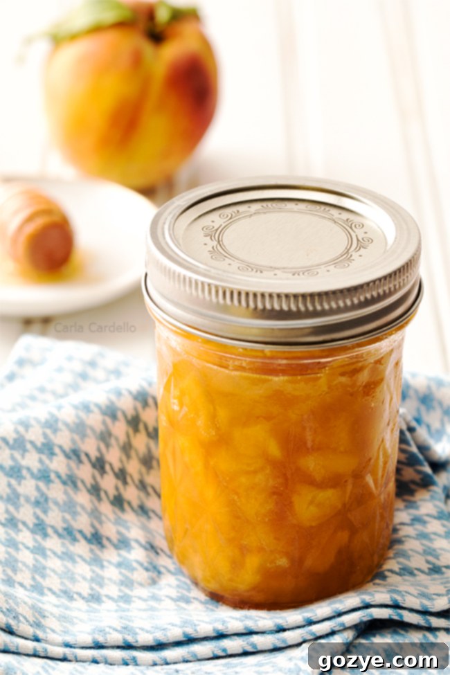Peach Jam in a jar
