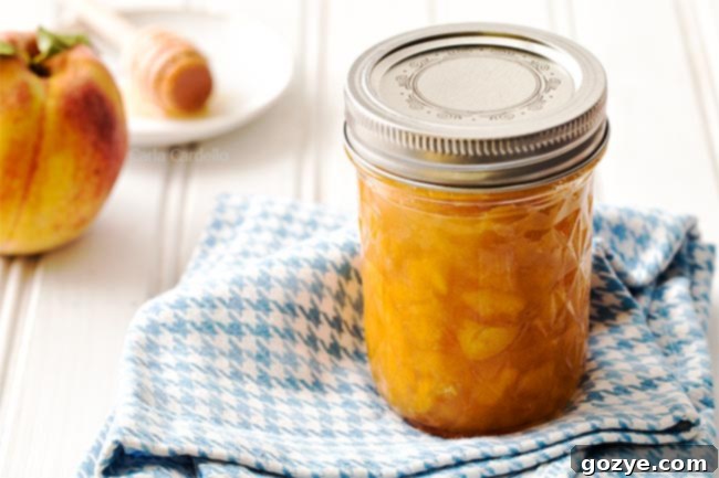 Peach Jam in a jar