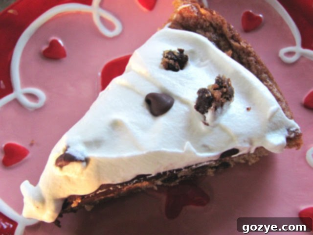 The finished Chocolate Chip Cookie and Cream Tart