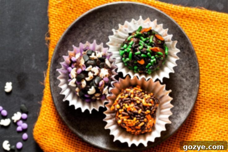 Pin this recipe for Halloween Truffles on Pinterest