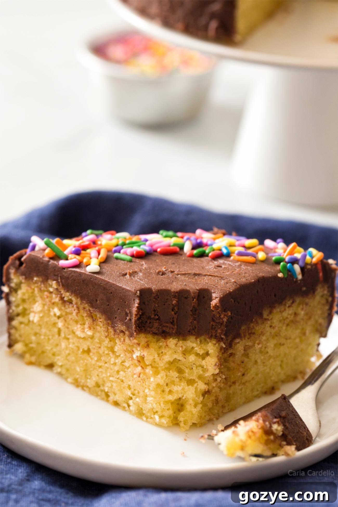 Enjoy a bite of this delicious small 6 inch yellow cake for two, perfect for dessert