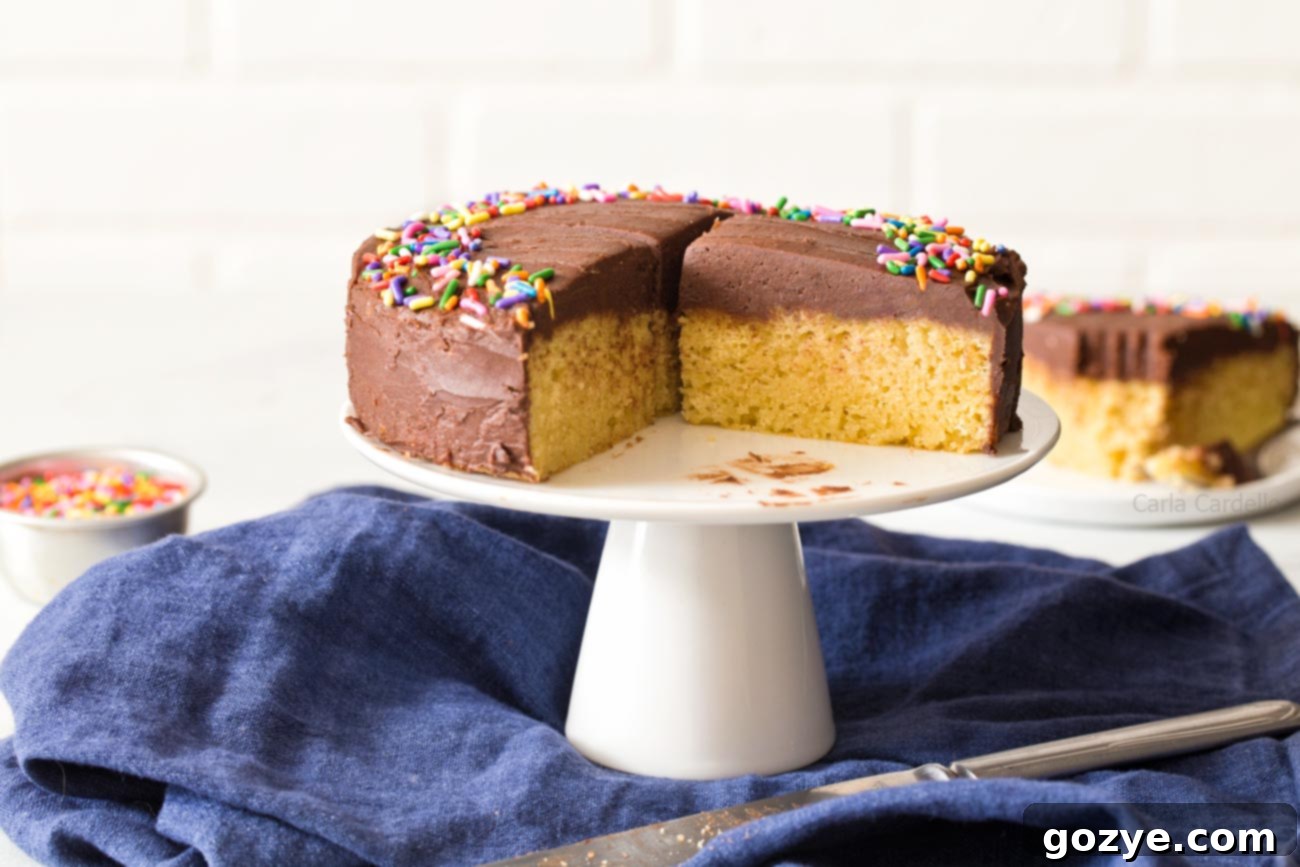 Small 6 inch yellow cake, a perfect dessert for two people to share