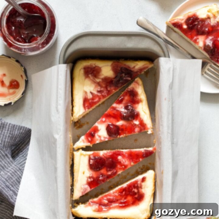 Small Batch Cheesecake in a loaf pan