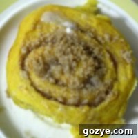 Streusel Pumpkin Sweet Rolls, a delicious and inviting fall treat