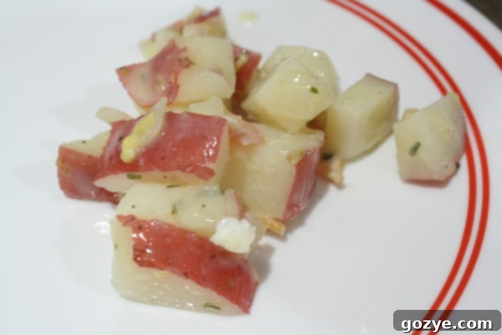A beautifully presented bowl of Pennsylvania Dutch Potato Salad, ideal as a side for any gathering, picnic, or family meal.
