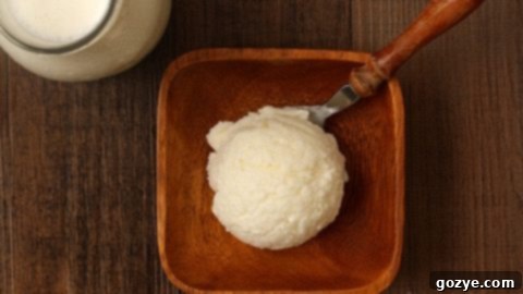 A serving of creamy Buttermilk Ice Cream