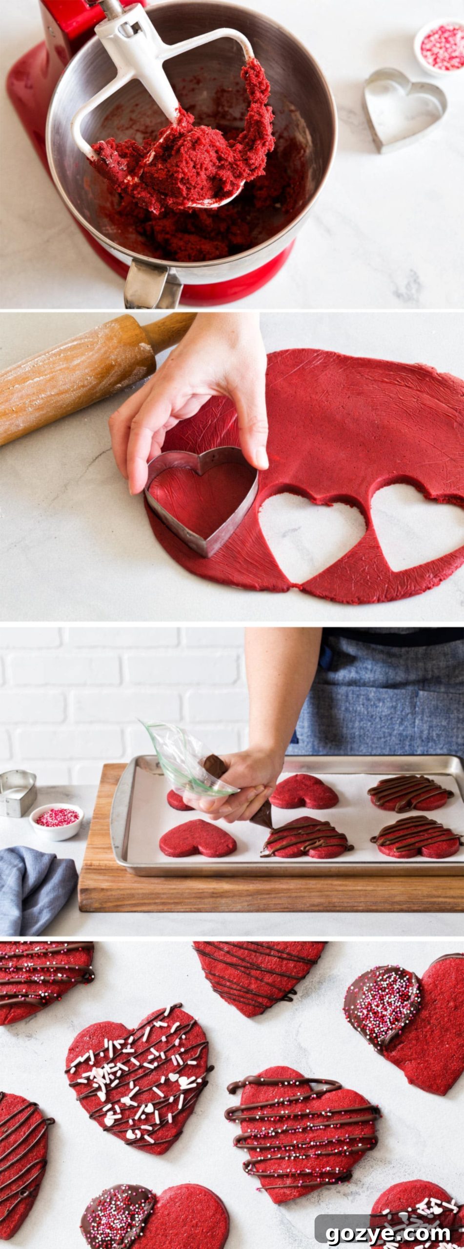 Crimson Velvet Delights 5 Making red velvet sugar cookies