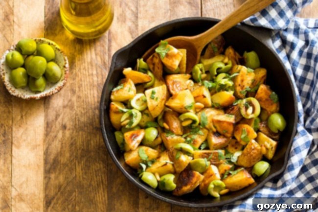 Pan Fried Potatoes With Olives