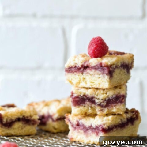 Luscious Raspberry Bars 7 These Small Batch Raspberry Crumb Bars, freshly baked in a loaf pan, are a comforting dessert.