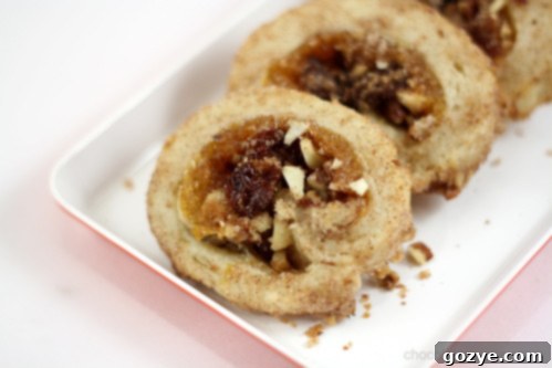 Assortment of freshly baked spiral rugelach on a cooling rack