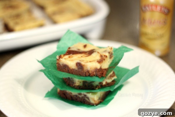 Irish Cream Cheesecake Brownies