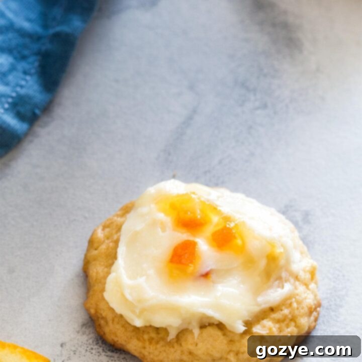 Close up of orange marmalade cookie