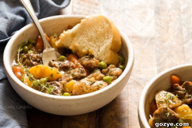 Dinner For Two with Stovetop Beef Stew, a hearty and comforting meal