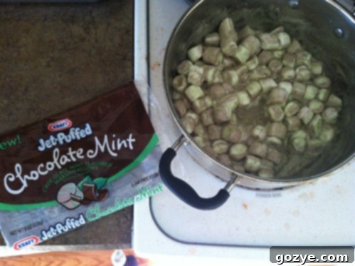 Layered Chocolate Mint Rice Crispy Treats