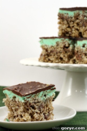 Close-up of Layered Rice Crispy Treat