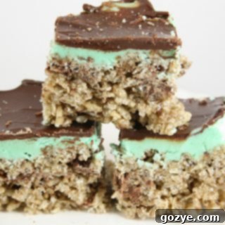 Chocolate Mint Rice Crispy Treats