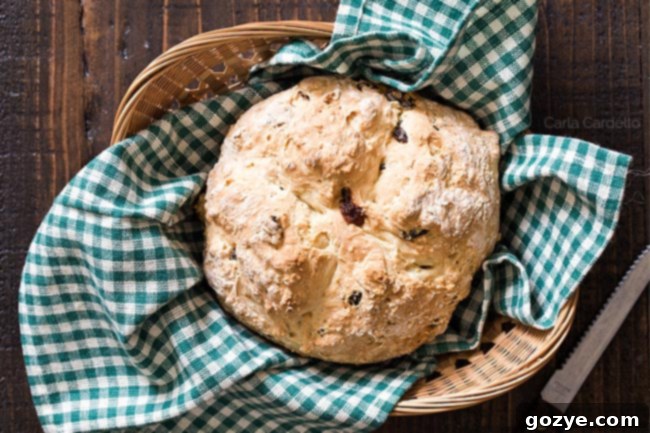 Irish Soda Bread Bites 7 Irish Soda Bread in bread basket with green linen