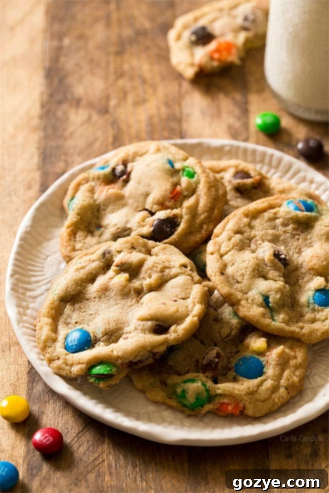 Pin this Soft and Chewy Small Batch M&M Cookies recipe on Pinterest for later!
