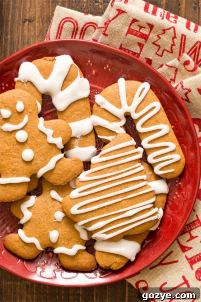 Un-iced small batch gingerbread cookies, showcasing their perfect shape and texture, made without shortening