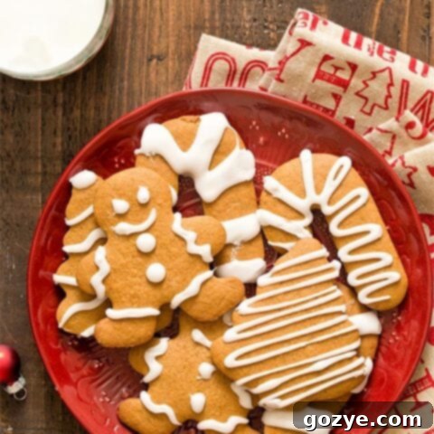 Small Batch Gingerbread Cookies with Eggless Royal Icing