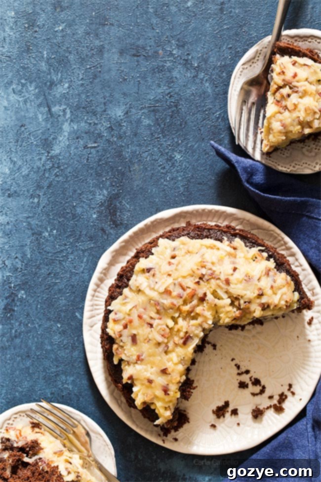 Small 6 Inch German Chocolate Cake