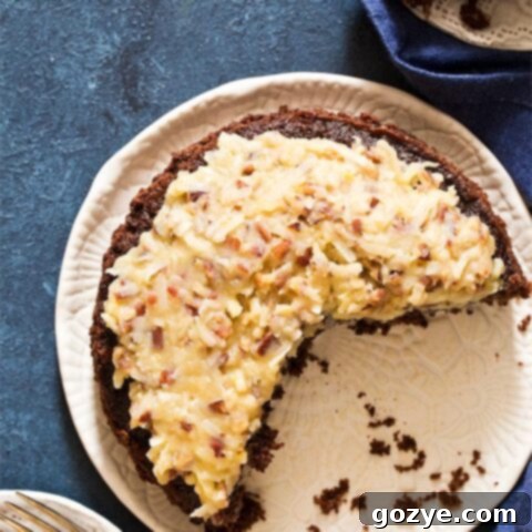Small 6 Inch German Chocolate Cake made from scratch