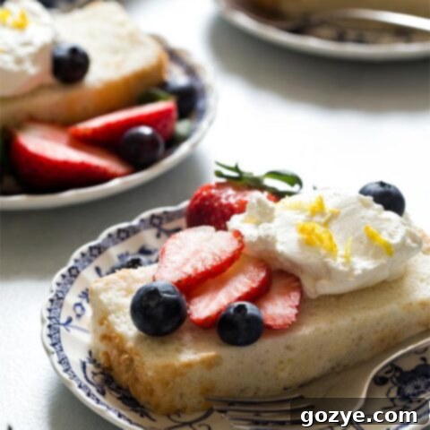 Angel Food Cake In A Loaf Pan made without cream of tartar