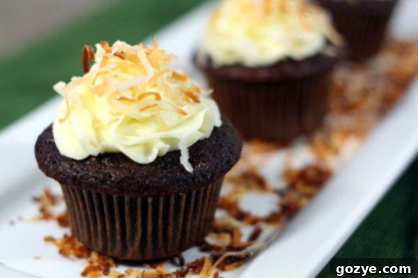 Award Winning Chocolate Coconut Cupcakes, a delicious dessert recipe