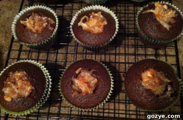 Coconut Almond Filling for decadent Chocolate Coconut Cupcakes