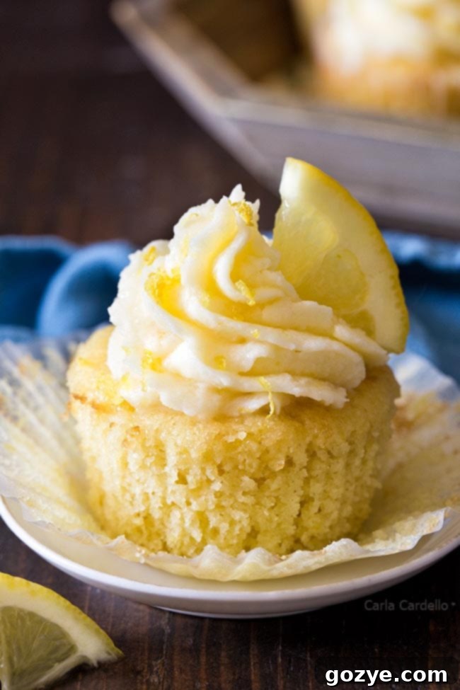 Small Batch Lemon Cupcakes with Lemon Buttercream Frosting