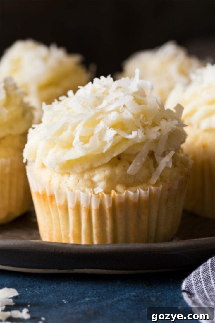 Small Batch Coconut Cupcakes