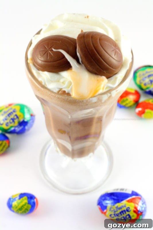 Cadbury Creme Egg Milkshake