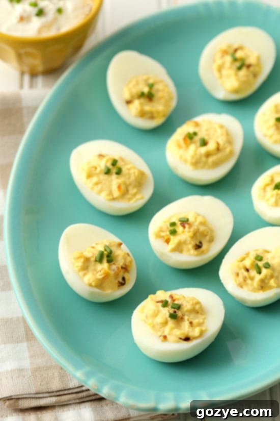 French Onion Dip Deviled Eggs