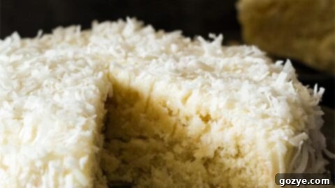 6-inch Small Coconut Cake recipe with coconut milk and homemade coconut frosting
