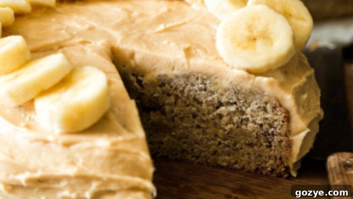 Sweet, moist, and tender 6-inch Small Banana Cake with cream cheese frosting, made with only one banana