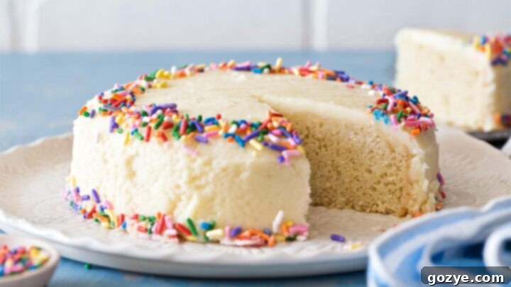 Tender 6-inch Small Vanilla Cake with buttercream frosting
