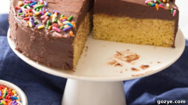 Small 6 Inch Yellow Cake For Two, made from scratch