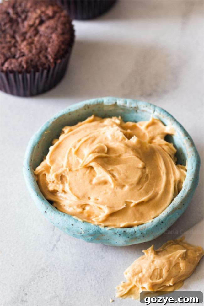 Small Batch Peanut Butter Frosting for cupcakes and cake