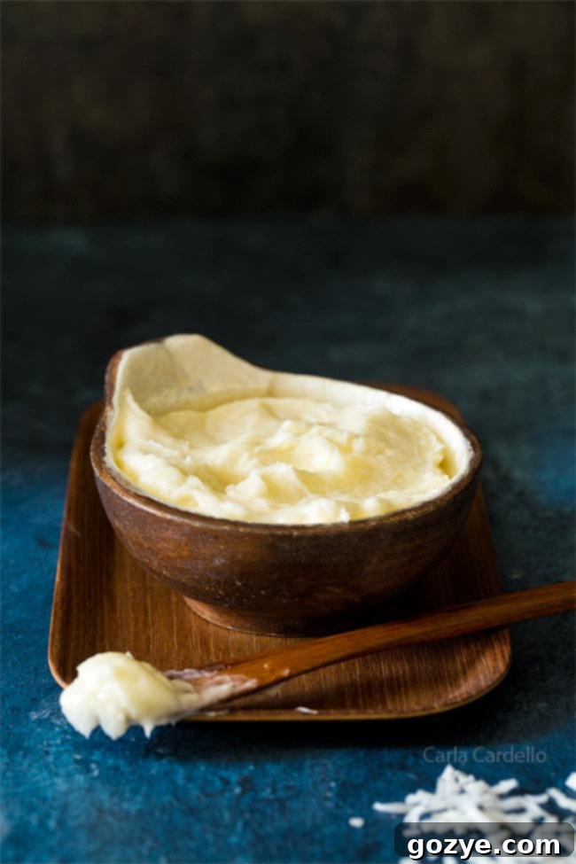 Small Batch Coconut Frosting with coconut milk