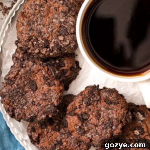 Small Batch Eggless Chocolate Cheesecake Cookies with Oreo crumbs