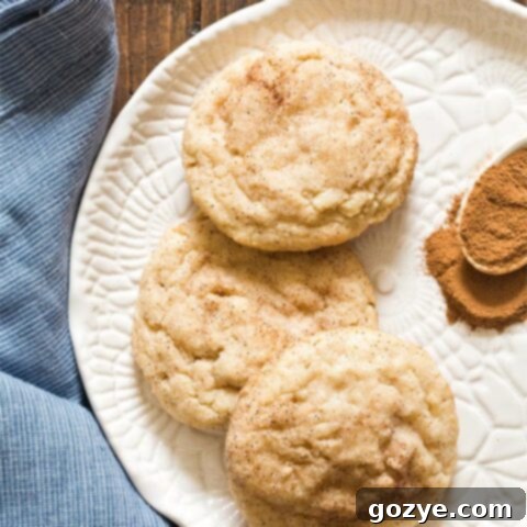 Small Batch Snickerdoodles without cream of tartar, coated in cinnamon sugar