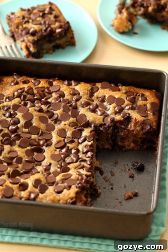 Banana Chocolate Chip Snack Cake