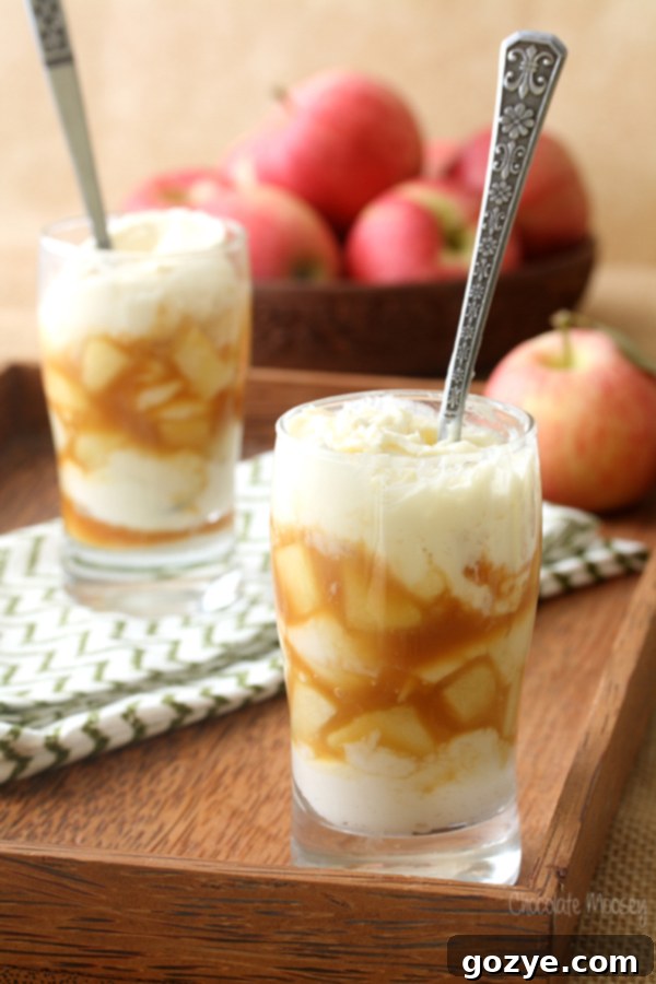 No Bake Caramel Apple Cheesecake