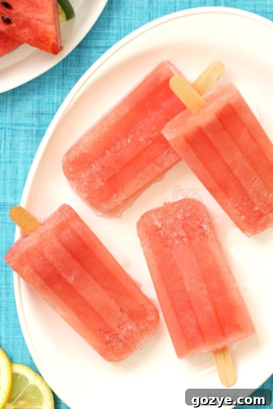 Watermelon Margarita Popsicles