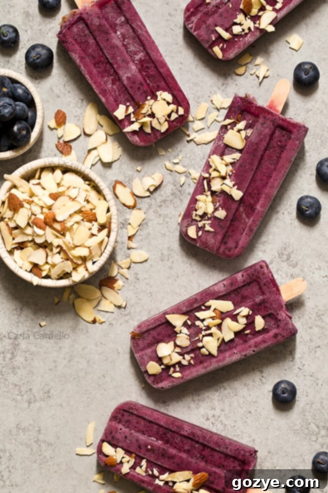Blueberry Yogurt Popsicles
