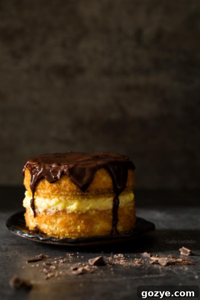 Mini Boston Cream Pie For Two