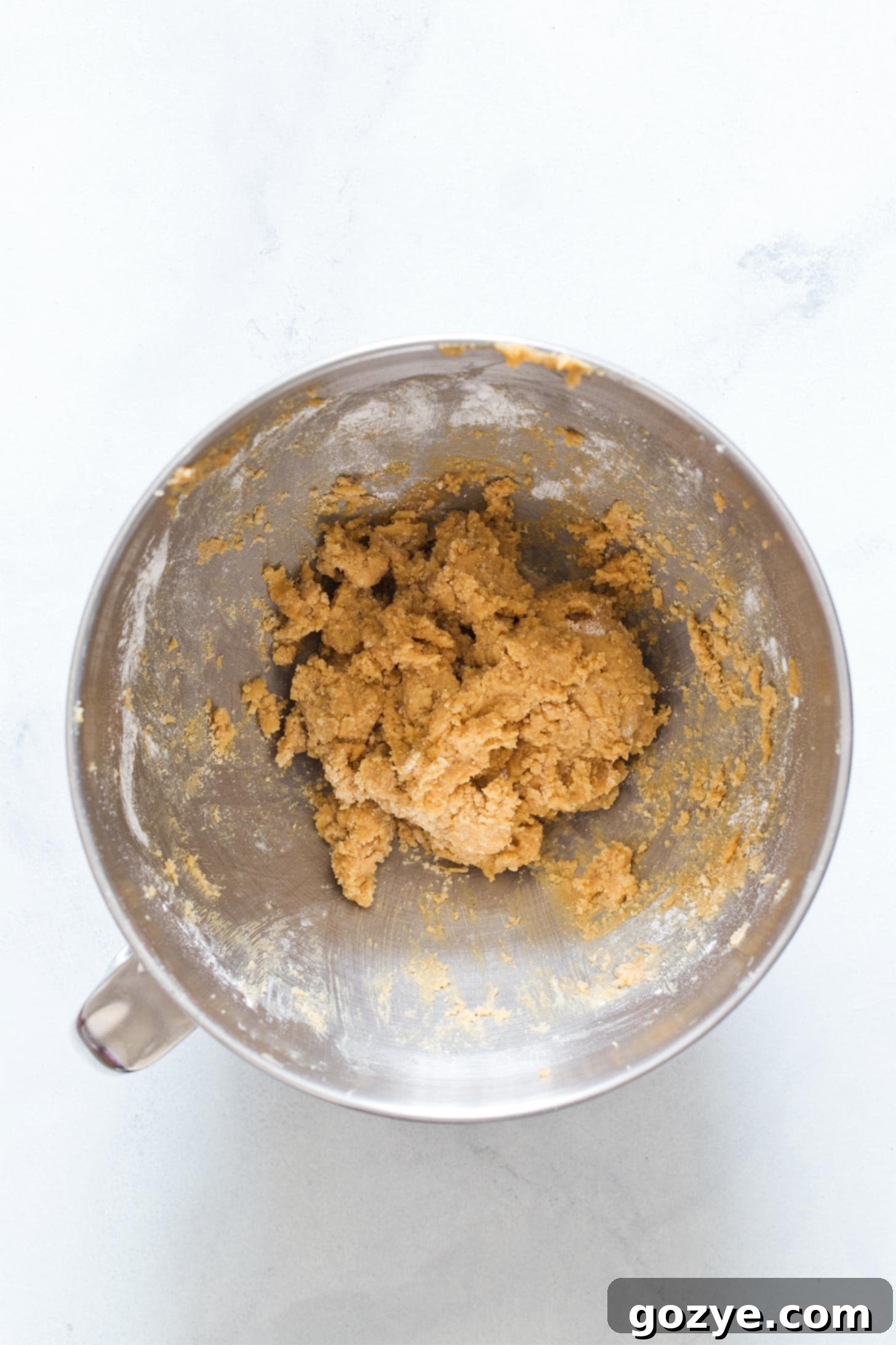 Making dough for small batch peanut butter cookies